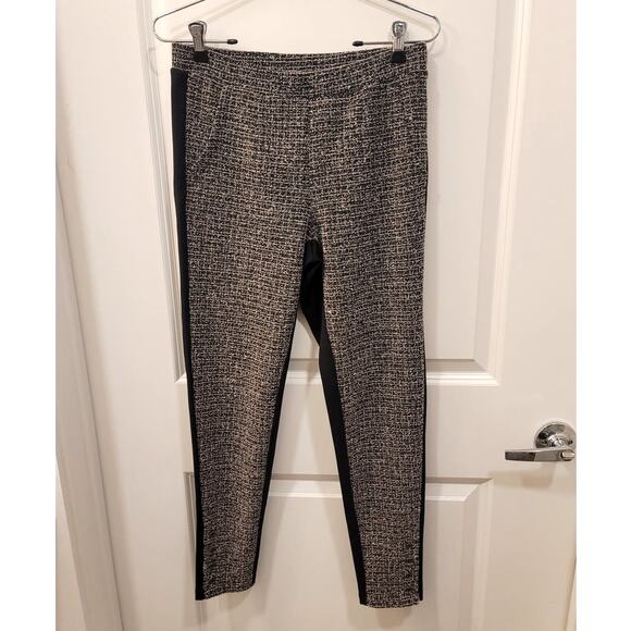 Anthropologie Lilka Mixed Media Tweed Pull On Ponte Pants - Picture 2 of 5